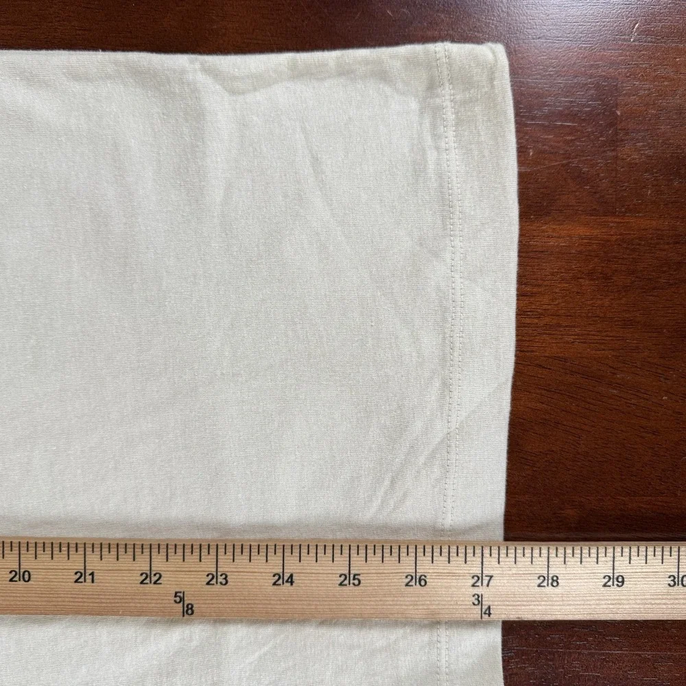 True Religion Buddha Face SS Crew Neck T-Shirt Mens Medium Fog-Beige NWT $59